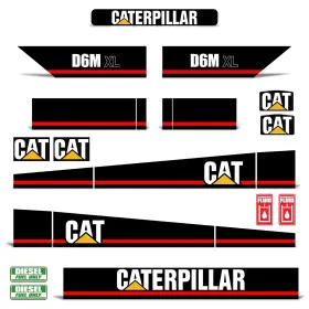 Aftermarket Cat-d6mxl Decal Kit Fits Cat D6m Xl Bulldozer Stickers 7y Dozer Vinyl Bonus Free Ship
