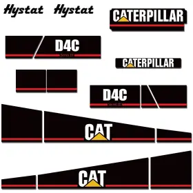 Aftermarket Cat-dc4 Complete Decal Kit Fits Cat Dc4 Crawler Dozer Series 4 Complete Dc-4 7yr Sticker Wrap
