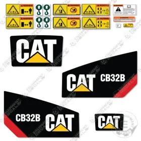 Aftermarket Cb32b Fits Caterpillar Decal Kit Utility Roller - 7 Year Outdoor 3m Vinyl