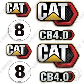 Aftermarket Cb4.0 Fits Caterpillar Decal Kit Next Gen Roller - 7 Year Outdoor 3m Vinyl