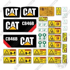 Aftermarket Cb46b Fits Caterpillar Decal Kit Roller - 7 Year Outdoor 3m Vinyl
