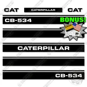 Aftermarket Cb534 Fits Caterpillar Decal Kit Roller - 7 Year Outdoor 3m Vinyl