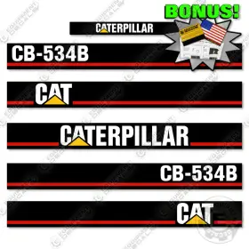 Aftermarket Cb534b Fits Caterpillar Decal Kit Roller - 7 Year Outdoor 3m Vinyl