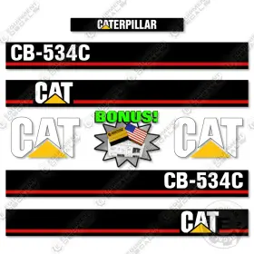 Aftermarket Cb534c Fits Caterpillar Decal Kit Roller - 7 Year Outdoor 3m Vinyl