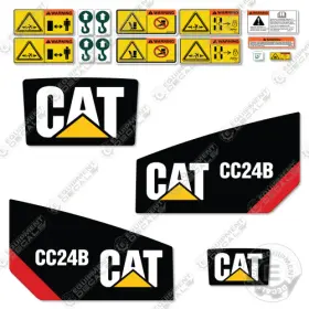 Aftermarket Cc24b Fits Caterpillar Decal Kit Utility Roller - 7 Year Outdoor 3m Vinyl