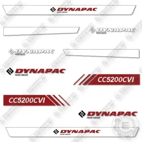 Aftermarket Cc5200cvi Fits Dynapac Decal Kit Asphalt Roller- 7 Yr Outdoor 3m Vinyl