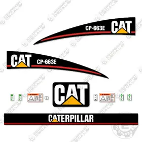 Aftermarket Cp663e Fits Caterpillar Decal Kit Roller - 7 Year Outdoor 3m Vinyl
