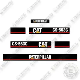 Aftermarket Cs-563c Fits Caterpillar Decal Kit Drum Roller -7 Year Outdoor 3m Vinyl
