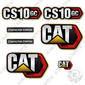 Aftermarket Cs10gc Fits Caterpillar Next Gen Roller Decal Kit - 7 Year Outdoor 3m Vinyl