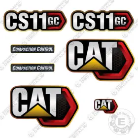 Aftermarket Cs11 Fits Caterpillar Next Gen Roller Decal Kit - 7 Year Outdoor 3m Vinyl