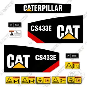 Aftermarket Cs433e Fits Caterpillar Decal Kit Roller - 7 Year Outdoor 3m Vinyl Aftermarket Cs433e Fits Caterpillar Decal Kit Roller - 7 Year Outdoor 3m Vinyl
