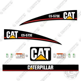 Aftermarket Cs573e Fits Caterpillar Decal Kit Roller - 7 Year Outdoor R3m Vinyl