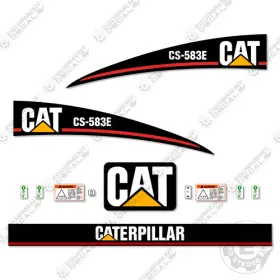 Aftermarket Cs583e Fits Caterpillar Decal Kit Roller - 7 Year Outdoor R3m Vinyl
