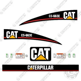 Aftermarket Cs663e Fits Caterpillar Decal Kit Roller - 7 Year Outdoor 3m Vinyl