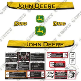 Aftermarket D130 Fits John Deere Decal Kit Mower - 7 Year Outdoor 3m Vinyl