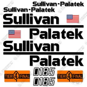 Aftermarket D185 Fits Sullivan Palatek 185 Tier 4 Final Decal Kit Compressor - 7 Year 3m Vinyl