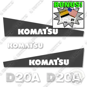 Aftermarket D20a-7 Fits Komatsu Decal Kit Dozer - 7 Year Outdoor 3m Vinyl