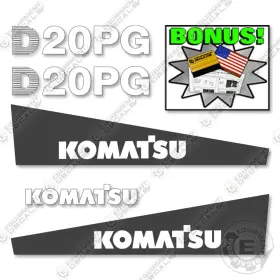 Aftermarket D20pg-7 Fits Komatsu Decal Kit Dozer - 7 Year Outdoor 3m Vinyl
