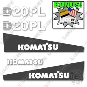 Aftermarket D20pl-7 Fits Komatsu Decal Kit Dozer - 7 Year Outdoor 3m Vinyl
