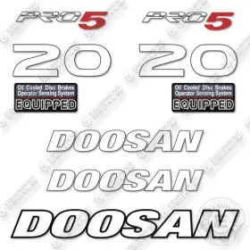 Aftermarket D20s-5 Doosan Decal Kit Forklift- - Not Genuine Oem