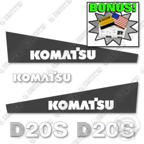 Aftermarket D20s-7 Fits Komatsu Decal Kit Dozer - 7 Year Outdoor 3m Vinyl