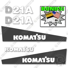 Aftermarket D21a-7 Fits Komatsu Decal Kit Dozer - 7 Year Outdoor 3m Vinyl