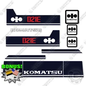 Aftermarket D21e-6 Fits Komatsu Decal Kit Dozer - 7 Year Outdoor 3m Vinyl