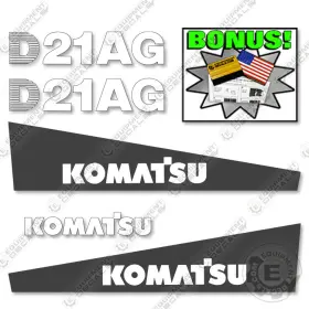Aftermarket D21ga-7 Fits Komatsu D21ag-7 Decal Kit Dozer - 7 Year Outdoor 3m Vinyl