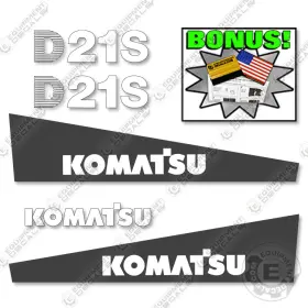 Aftermarket D21s-7 Fits Komatsu Decal Kit Dozer - 7 Year Outdoor 3m Vinyl