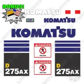 Aftermarket D275ax-3 Fits Komatsu Decal Kit Dozer Replacements - 3m Vinyl Decals Bonus