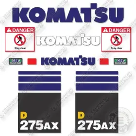 Aftermarket D275ax-3z0 Fits Komatsu Decal Kit Tractor - 7 Year Outdoor 3m Vinyl