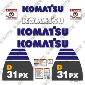 Aftermarket D31px-22 Fits Komatsu Decal Kit Dozer - 7 Year Outdoor 3m Vinyl Aftermarket D31px-22 Fits Komatsu Decal Kit Dozer - 7 Year Outdoor 3m Vinyl