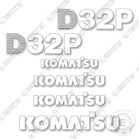 Aftermarket D32p Fits Komatsu D32p-1 Decal Kit Dozer - 7 Year Outdoor 3m Vinyl