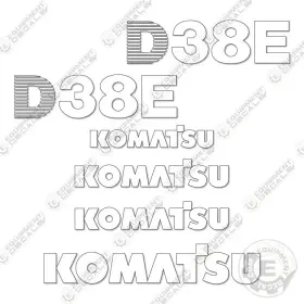 Aftermarket D38e-1 Fits Komatsu Decal Kit Dozer - 7 Year Outdoor 3m Vinyl