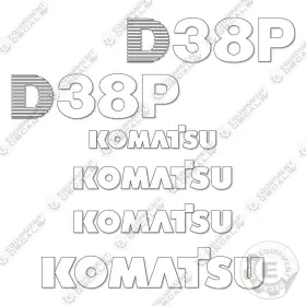 Aftermarket D38p-1 Fits Komatsu Decal Kit Dozer - 7 Year Outdoor 3m Vinyl