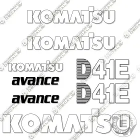 Aftermarket D41e Fits Komatsu Decal Kit Dozer - 7 Year Outdoor 3m Vinyl
