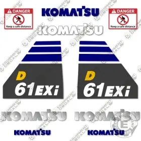 Aftermarket D61exi-23 Fits Komatsu Decal Kit Dozer - 7 Year Outdoor 3m Vinyl Aftermarket D61exi-23 Fits Komatsu Decal Kit Dozer - 7 Year Outdoor 3m Vinyl