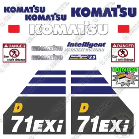 Aftermarket D71exi-24 Fits Komatsu Decal Kit Dozer - 7 Year Outdoor 3m Vinyl