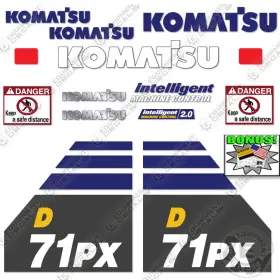 Aftermarket D71px-24 Fits Komatsu Decal Kit Dozer Sticker Replacements - 7 Year 3m Vinyl