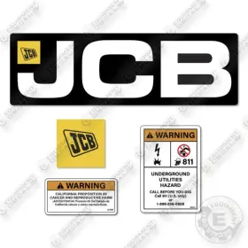 Aftermarket Db72 Fits Jcb Bucket Decal Kit Skid Steer Loader - 7 Year Outdoor 3m Vinyl