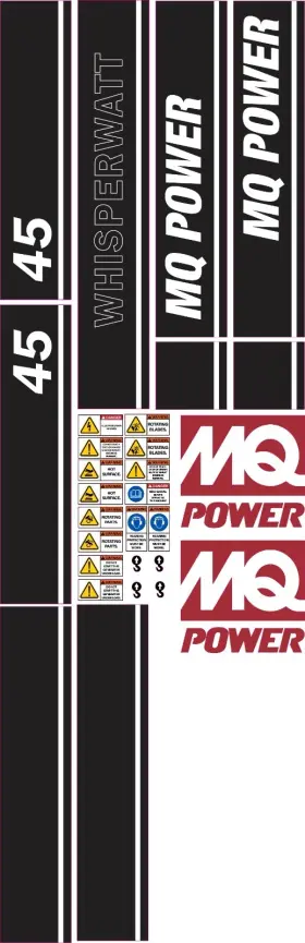 Aftermarket Dca-45 Fits Multiquip Generator Whisperwatt Decals Dca 45 Replacement Sticker Set