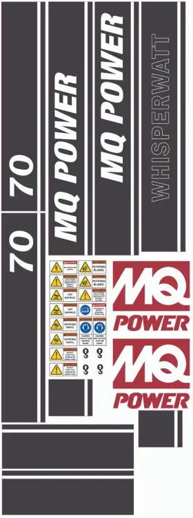 Aftermarket Dca-70 Fits Multiquip Generator Whisperwatt Decals Dca 70 Replacement Sticker Set