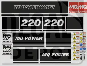 Aftermarket Dca220 For Multiquip 220kva Diesel Generator Replacement Decal Set Free Shipping