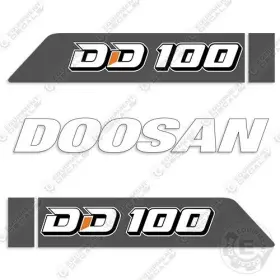 Aftermarket Dd100 Fits Doosan Dozer Decal Kit - 7 Year Outdoor 3m Vinyl