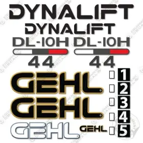 Aftermarket Dl10h-44 Fits Gehl Decal Kit Telescopic Forklift - 7 Year Outdoor 3m Vinyl