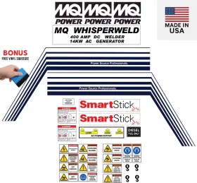 Aftermarket Dlw-400 Fits Multiquip Generator / Welder Decals Replacement Sticker Set