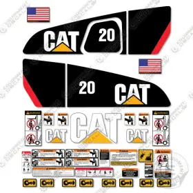 Aftermarket Dp20n Fits Caterpillar Decal Kit Forklift - 7 Year Outdoor 3m Vinyl