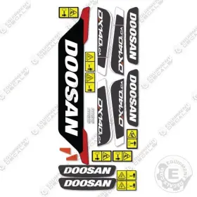 Aftermarket Dx140lca-5 Fits Doosan Decal Kit Excavator - 1 Full Partial
