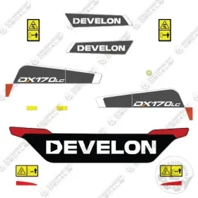 Aftermarket Dx170lc-5 Fits Develon Dx170-5 Decal Kit Excavator - 7 Year Outdoor 3m Vinyl