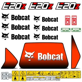 Aftermarket E20z Complete Decal Kit Fits Bobcat E20z Mini Excavator Wrap 7yr Vinyl Safety Bonus Stickers